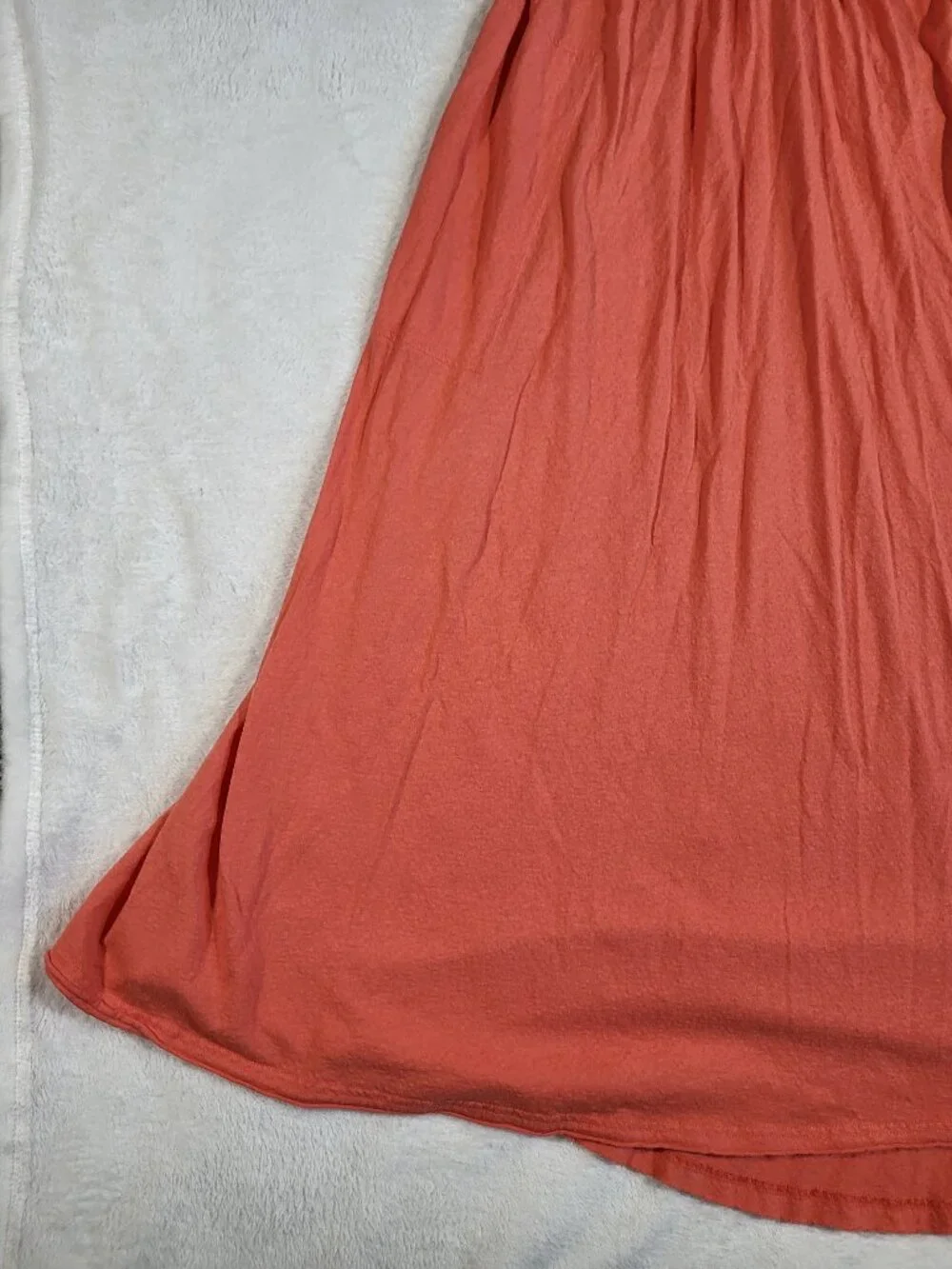 Free People Beach Coral Orange Maxi Dress – Strappy Boho Beach Cover-Up Small